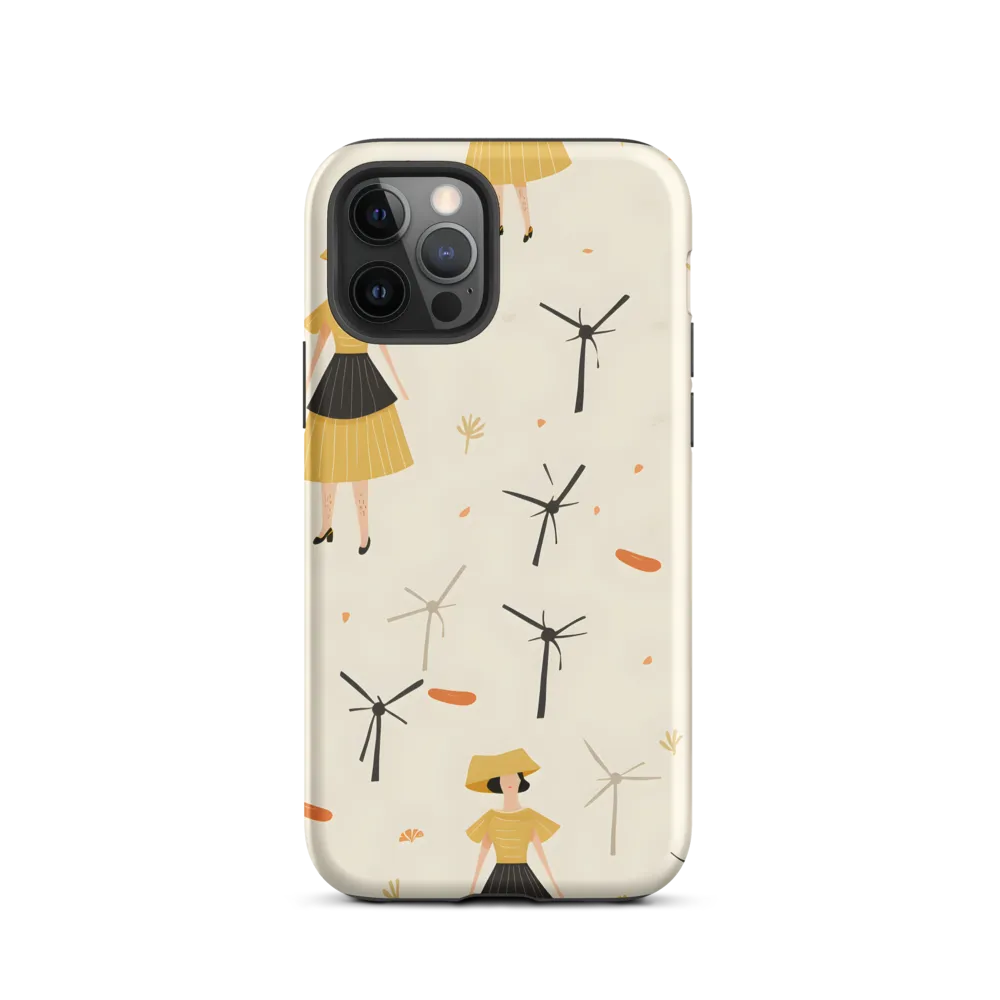 Whimsical Patterns of Nature and Femininity | Phone Case |  12 Pro | Tough Case | Matte