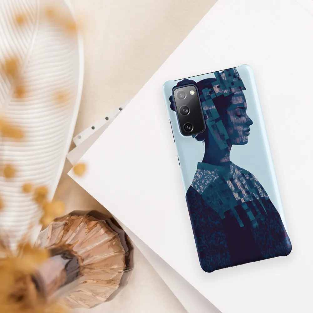 Digital Portrait in Abstract Blue