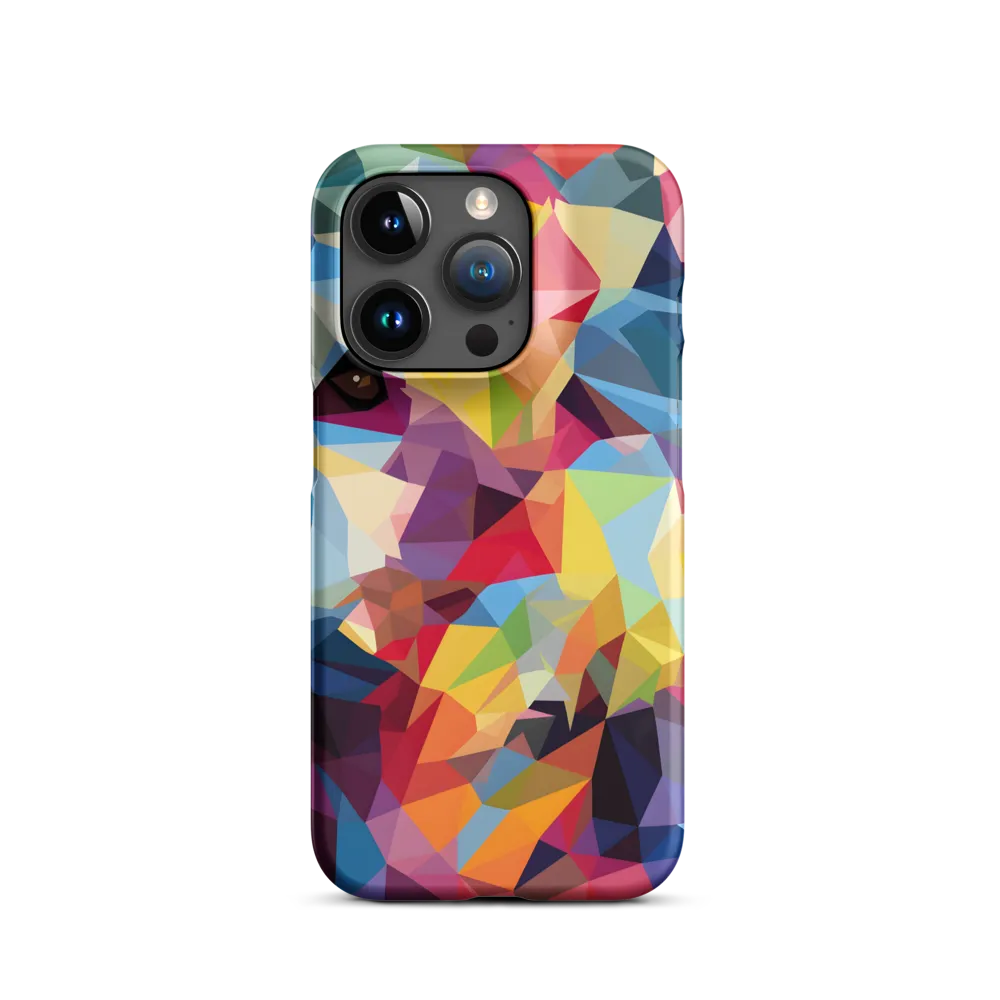 Playful Geometry: The Bear's Face | Phone Case |  15 Pro | Snap Case | Matte