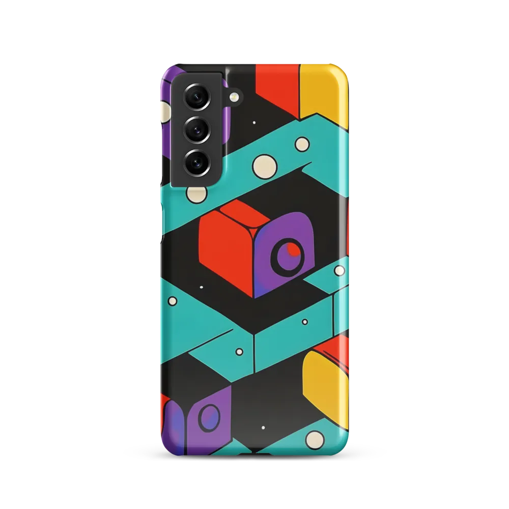 Vibrant Geometric Harmony | Phone Case |  S21 | Snap Case | Glossy