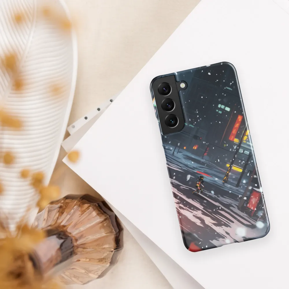 Solitude in the Neon Snow | Phone Case |  S22 Plus | Snap Case | Glossy