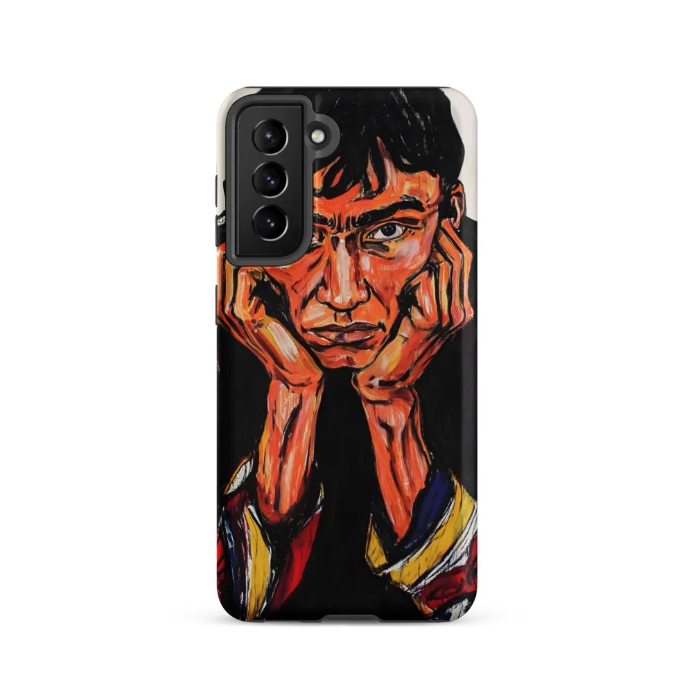 Contemplative Intensity: An Expressionist Portrait