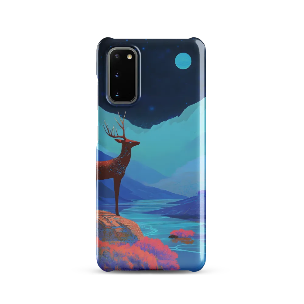 Moonlit Stag at the Cyan Lake