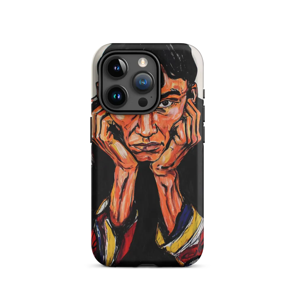 Contemplative Intensity: An Expressionist Portrait