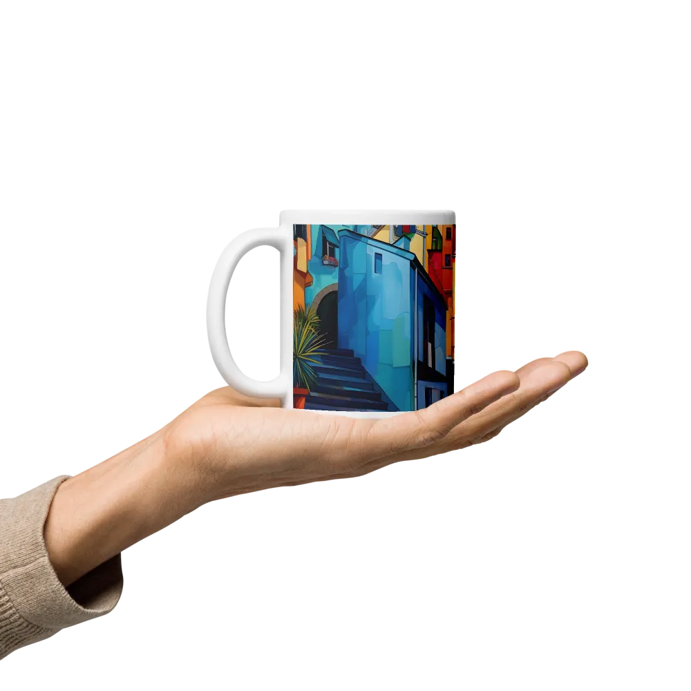 Vibrant Village: A Cubist Journey | Mugs | Multiple Sizes & Colors