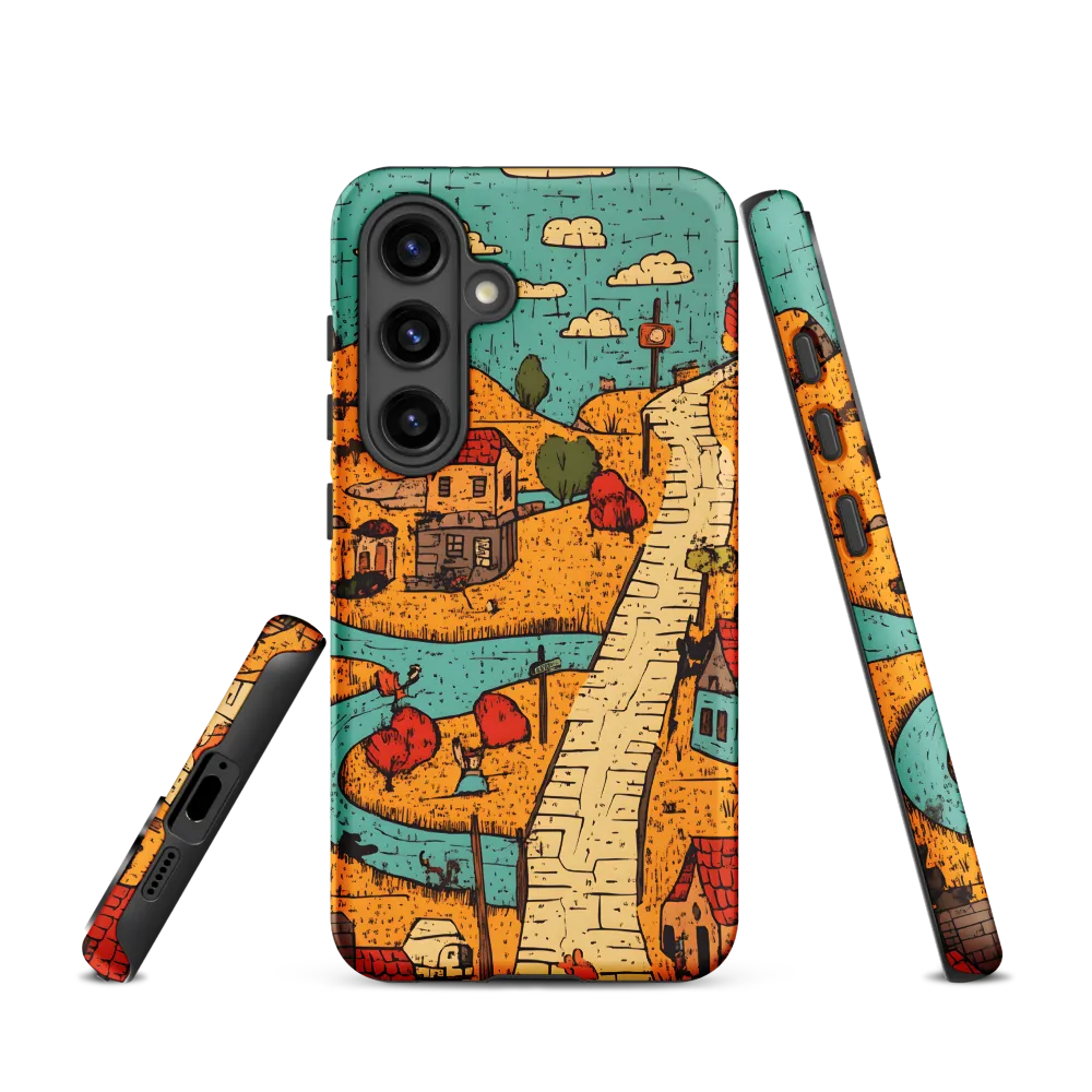 Whimsical Village Landscape