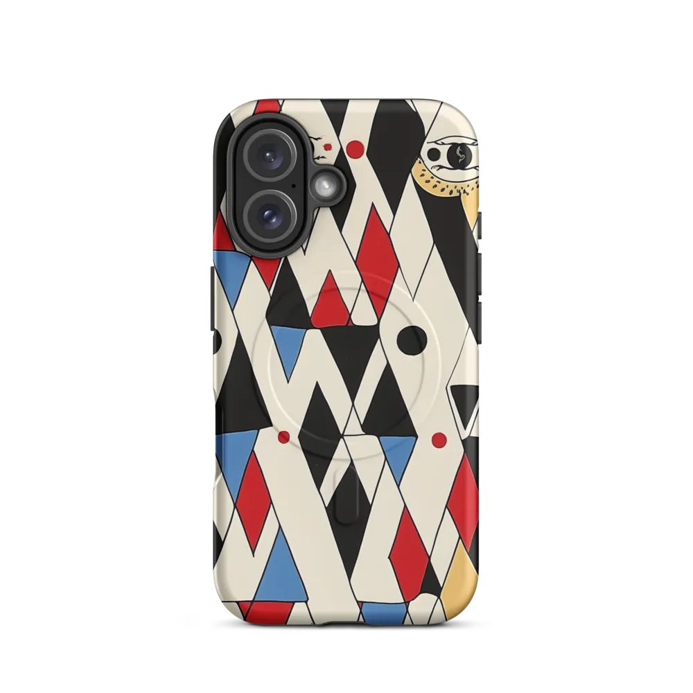 Dynamic Geometric Symphony | Phone Case |  16 | MagSafe® Tough Case | Matte