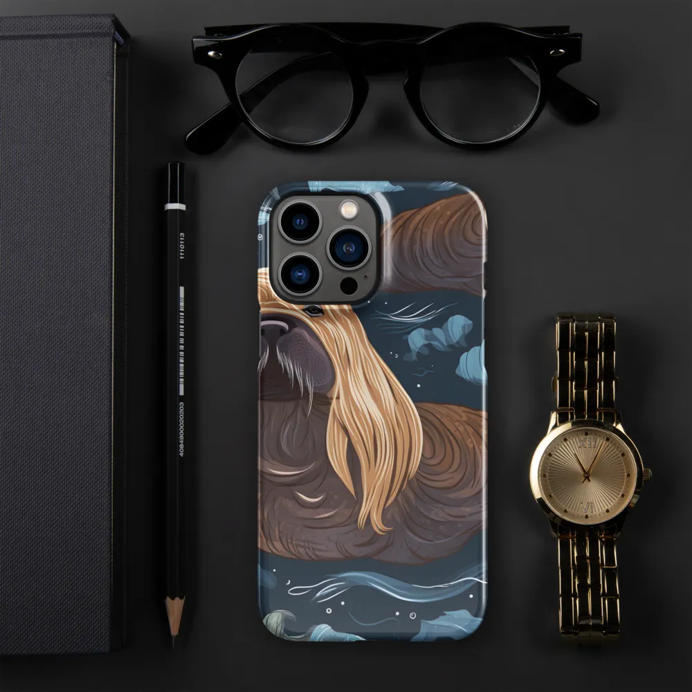 Whimsical Walruses in Deep Blue
