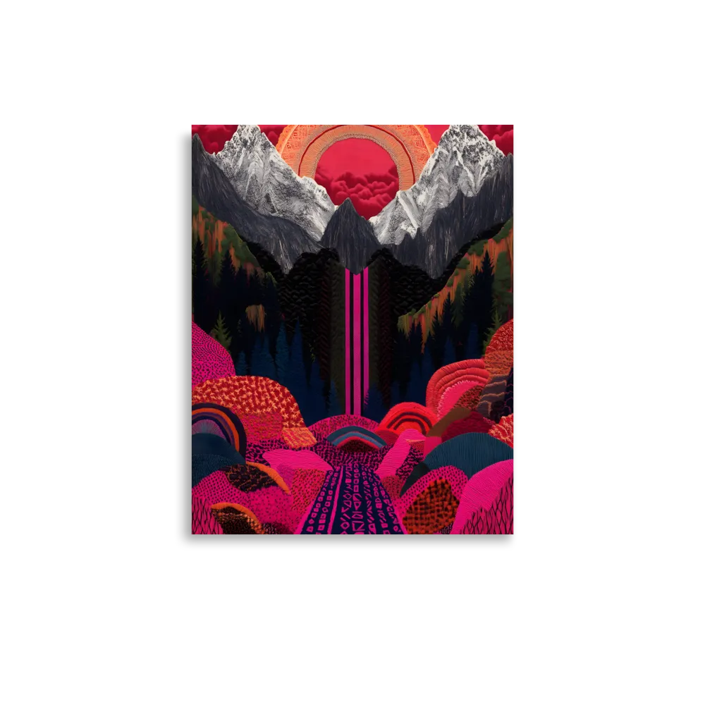 Ethereal Cascade: A Surreal Landscape | Poster | 11″×14″