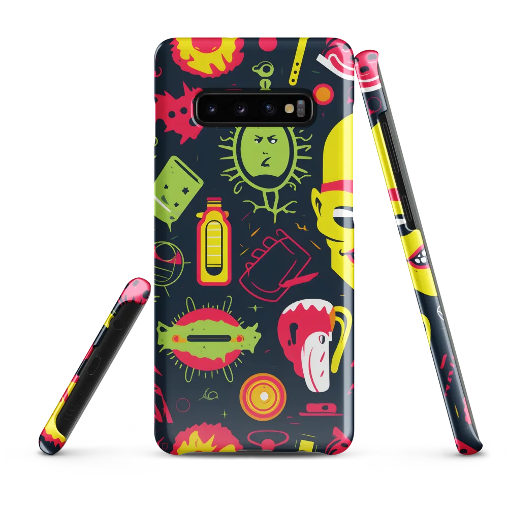 Neon Revelry: A Quirky Exploration of Modern Pop Art | Phone Case |  S10 Plus | Snap Case | Glossy