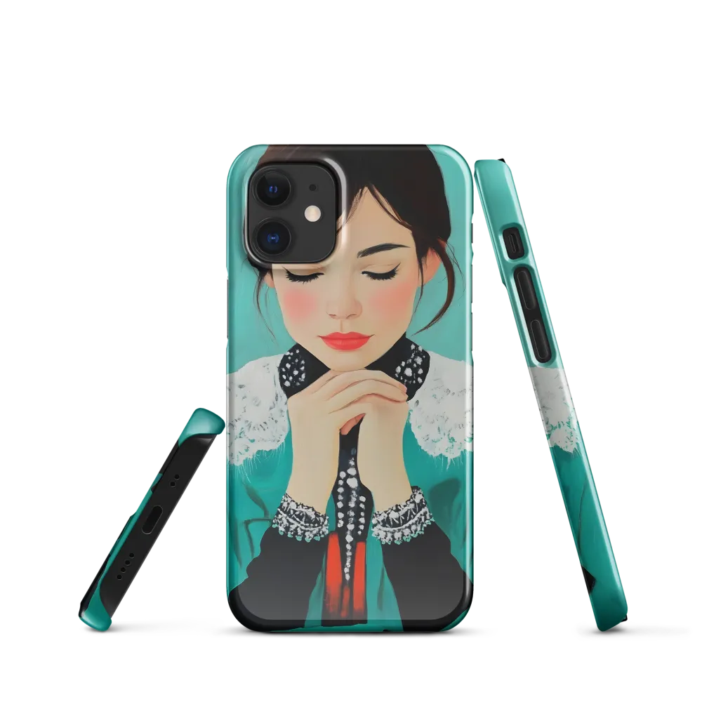 Serenity in Turquoise | Phone Case |  12 Mini | Snap Case | Glossy