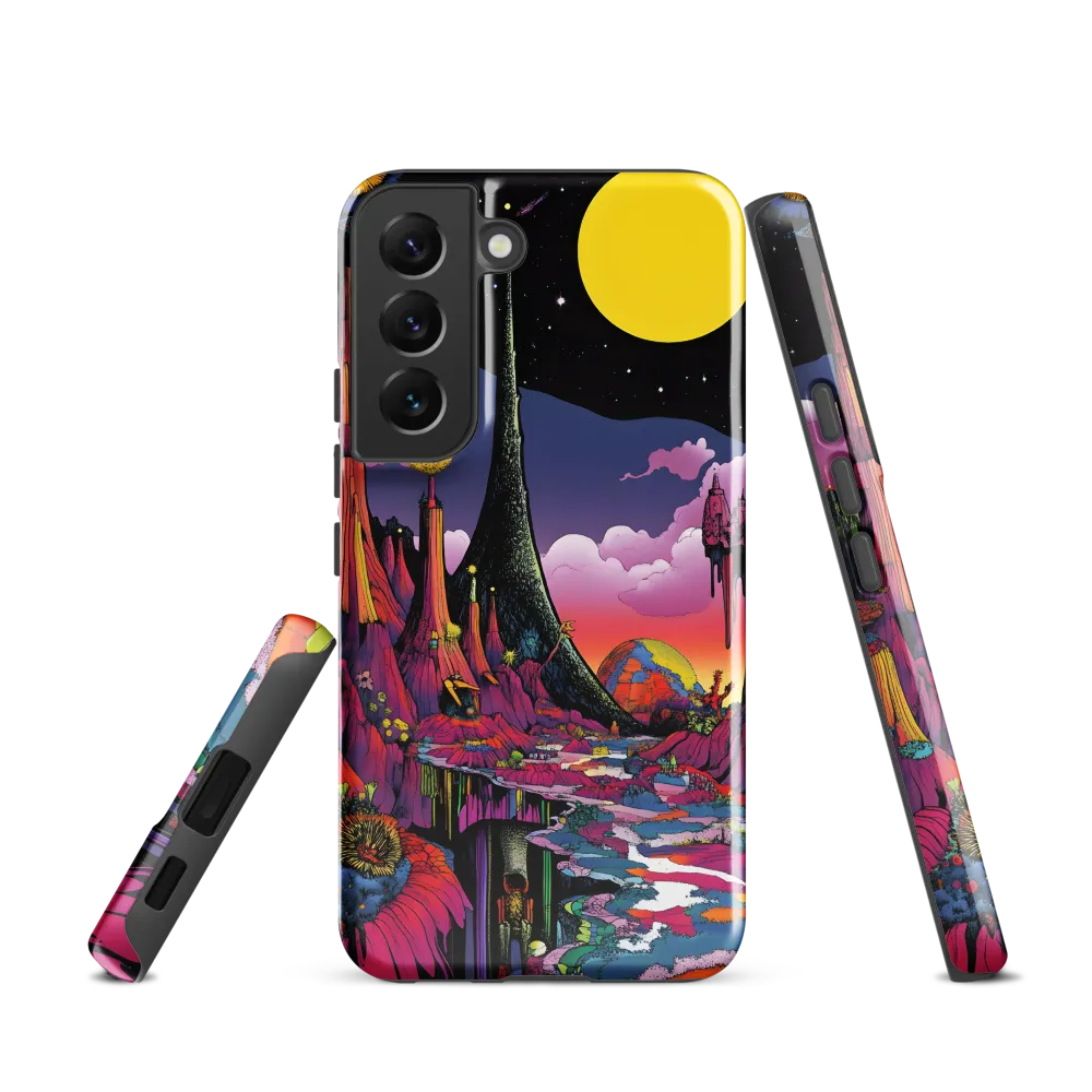 Celestial Dreams: A Journey Through an Alien Landscape | Phone Case |  S22 | Tough Case | Glossy