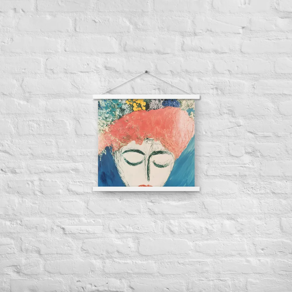 Serenity in Bloom | Poster With White Wood Hanger | 18″×18″