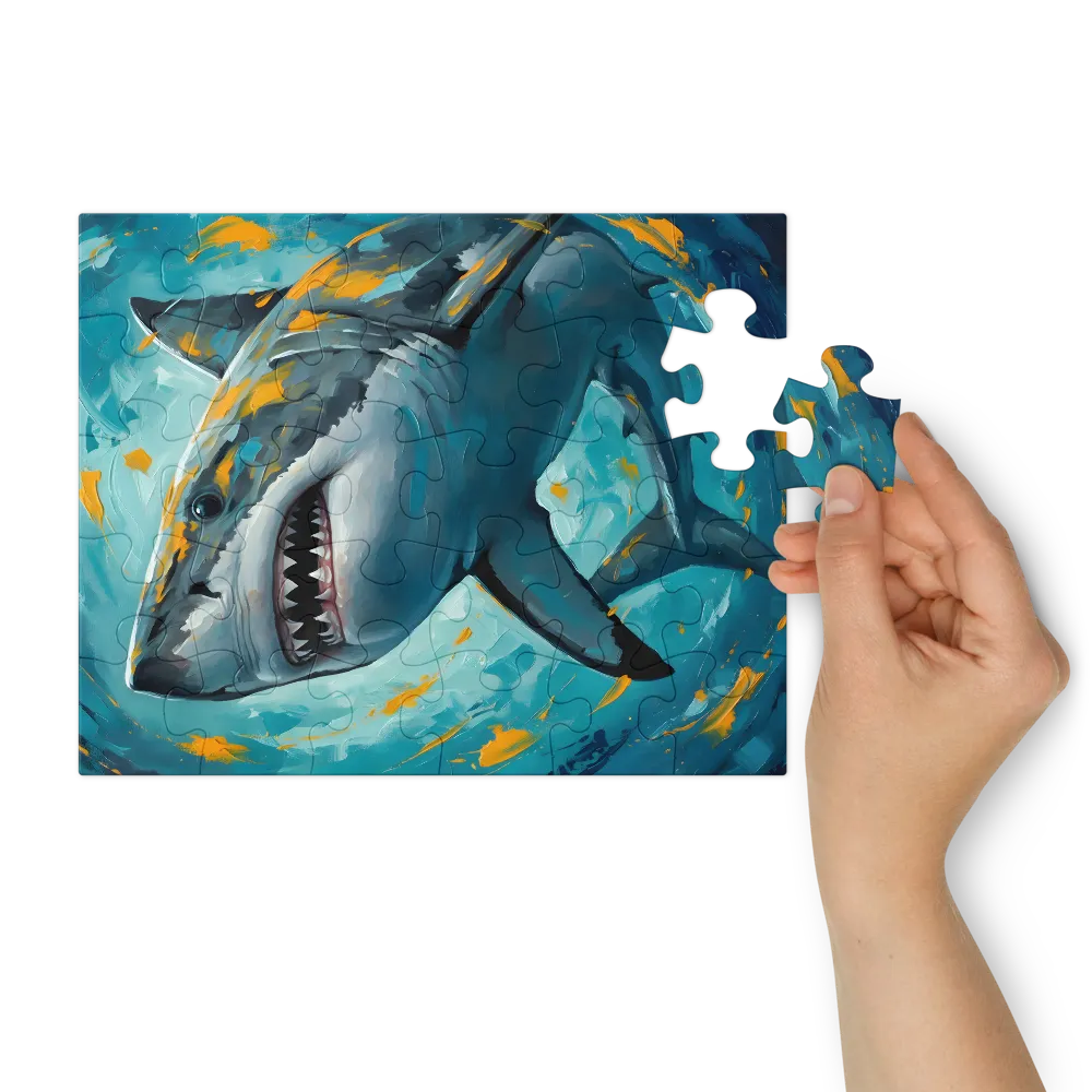 Shark Surge 
 Jigsaw Puzzle in Tin Box
