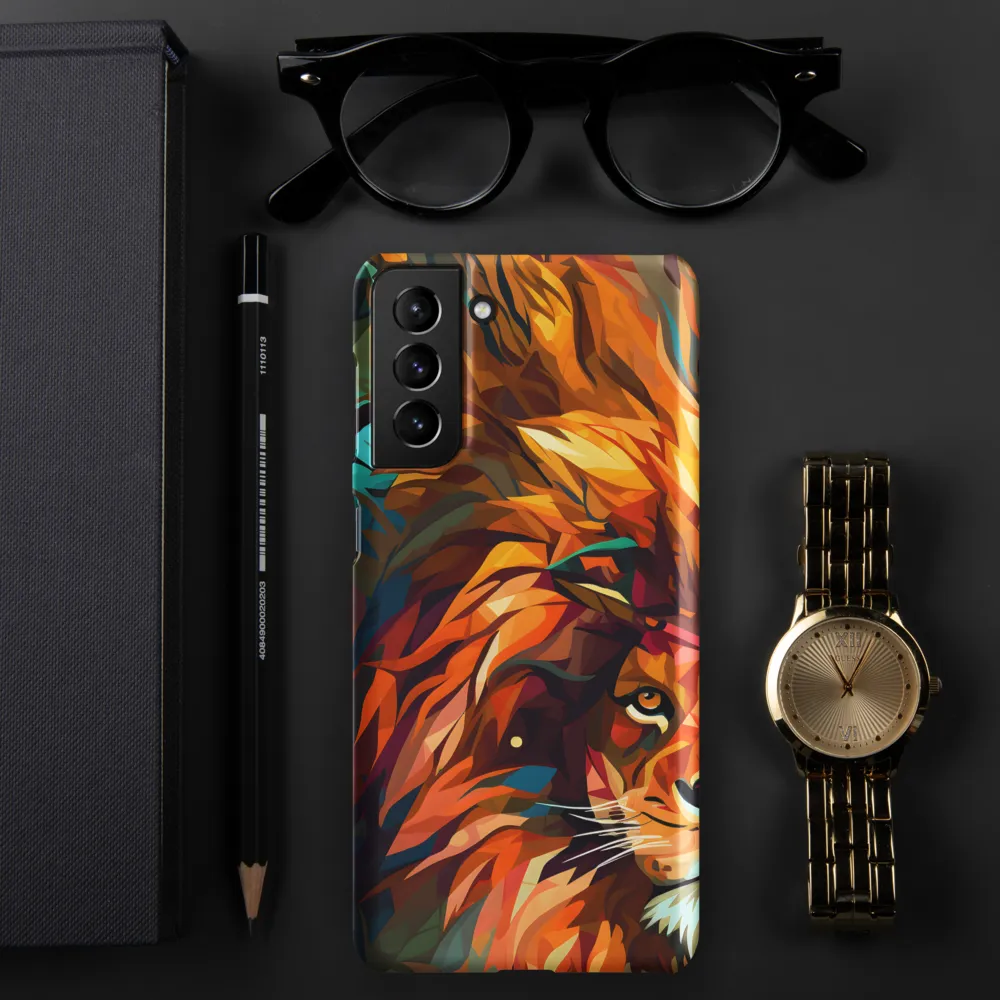 Majestic Gaze: The Polygonal Lion