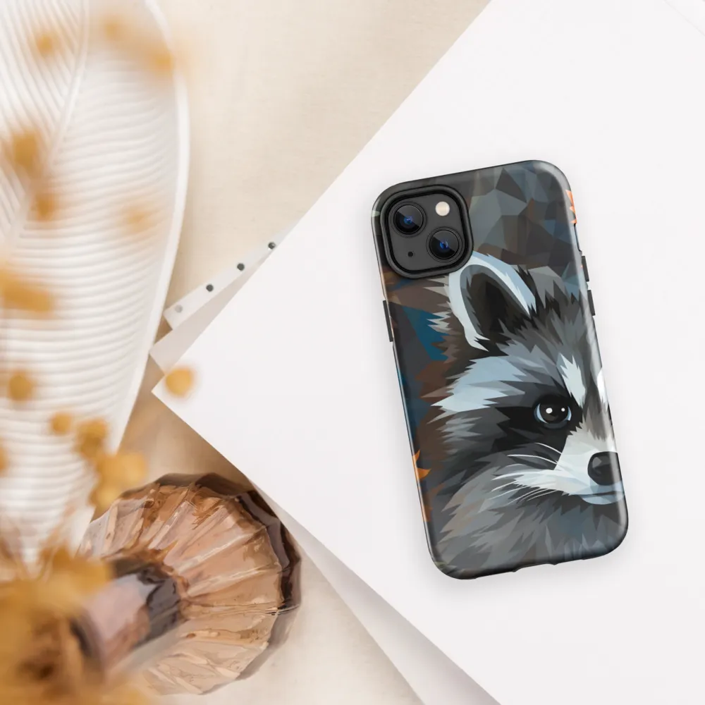 Whispers of Autumn: The Raccoon's Gaze | Phone Case |  14 Plus | Tough Case | Glossy