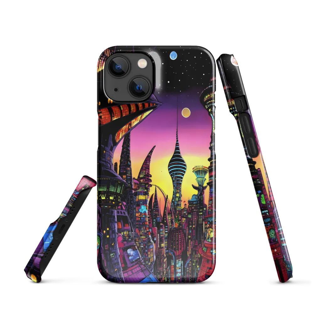 Futuristic Cityscape at Dusk | Phone Case |  14 | Snap Case | Glossy