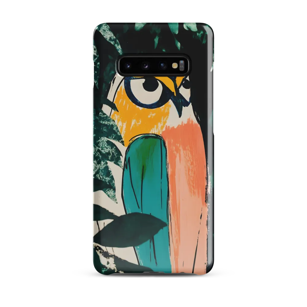 Camouflaged Majesty: The Abstract Owl | Phone Case |  S10 Plus | Snap Case | Glossy