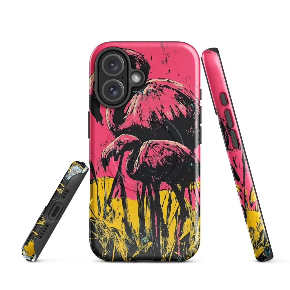 Flamingo Duet: A Pop Art Expression