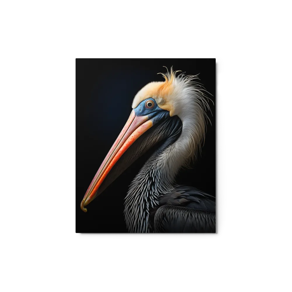 Majestic Portrait of a Pelican | Metal Print | 8″×10″