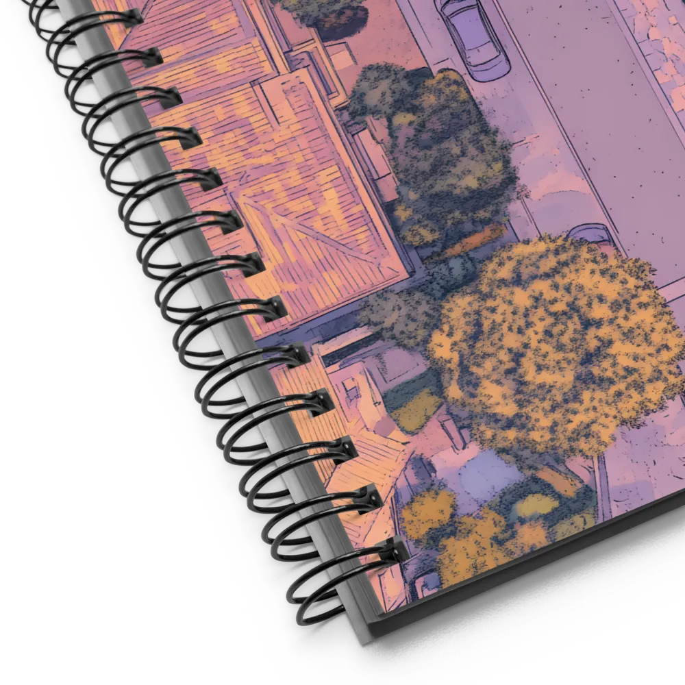 Aerial Serenity: Suburban Oasis | Spiral Notebook