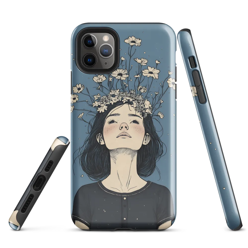 Floral Serenity: A Portrait of Tranquility | Phone Case |  11 Pro Max | Tough Case | Glossy