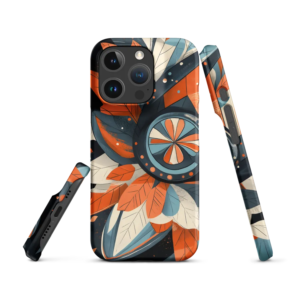 Floral Symphony in Orange and Teal