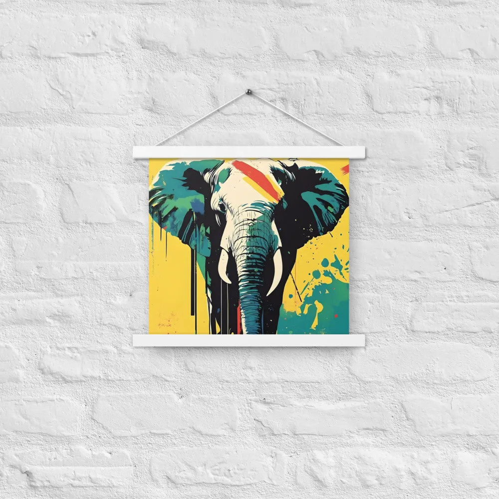 Elegance of the Wild: A Colorful Harmony | Poster With White Wood Hanger | 14″×14″
