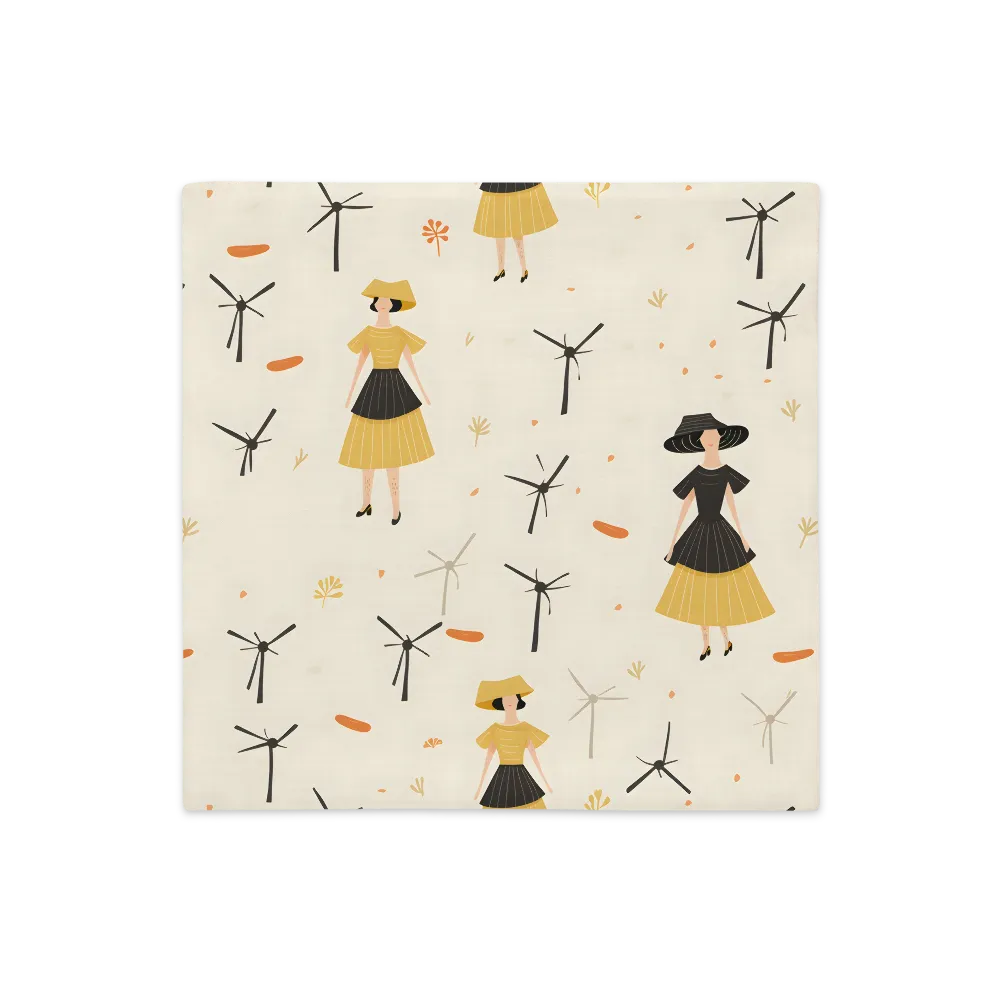 Whimsical Windmill Fashion | Pillow Case | 18″×18″