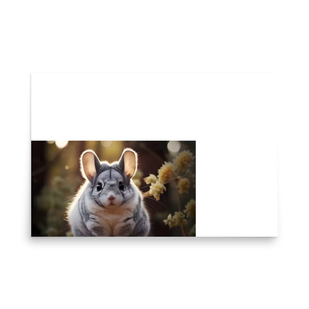 Curious Chinchilla in the Forest | Poster | 24″×36″