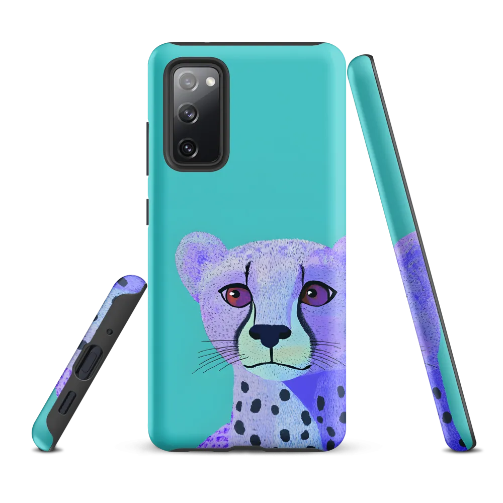 Lavender Cheetah on Turquoise