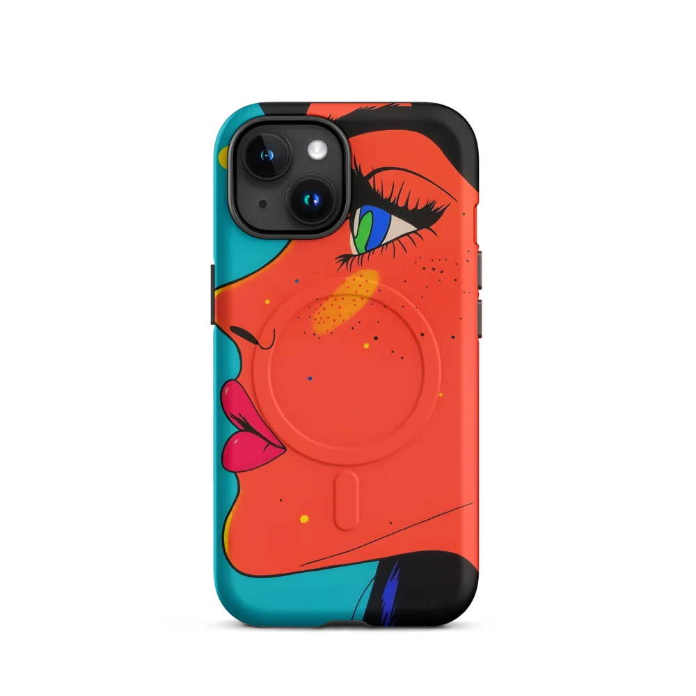 Vibrant Feminine Profile in Pop Art