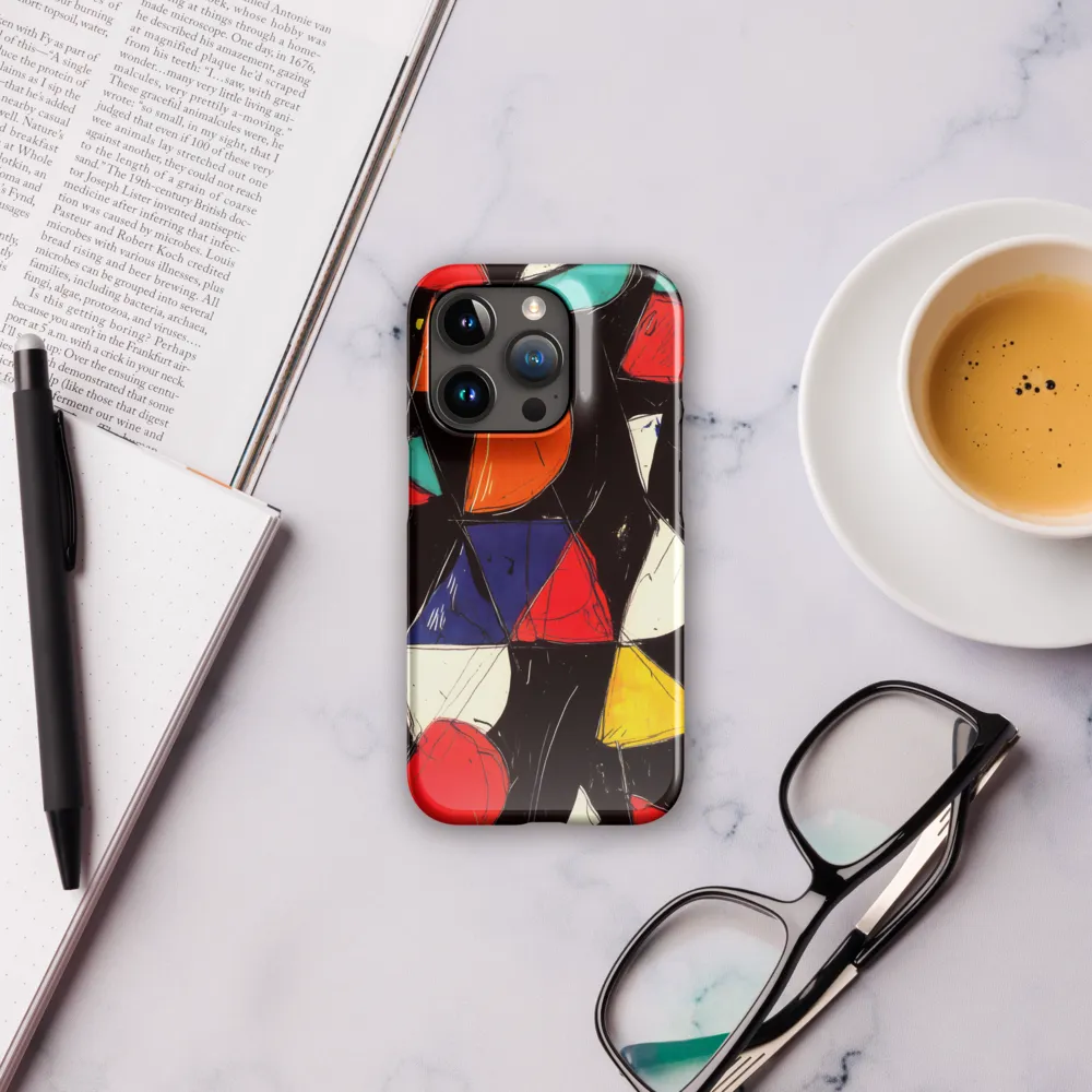 Vibrant Geometric Symphony | Phone Case |  15 Pro | Snap Case | Glossy