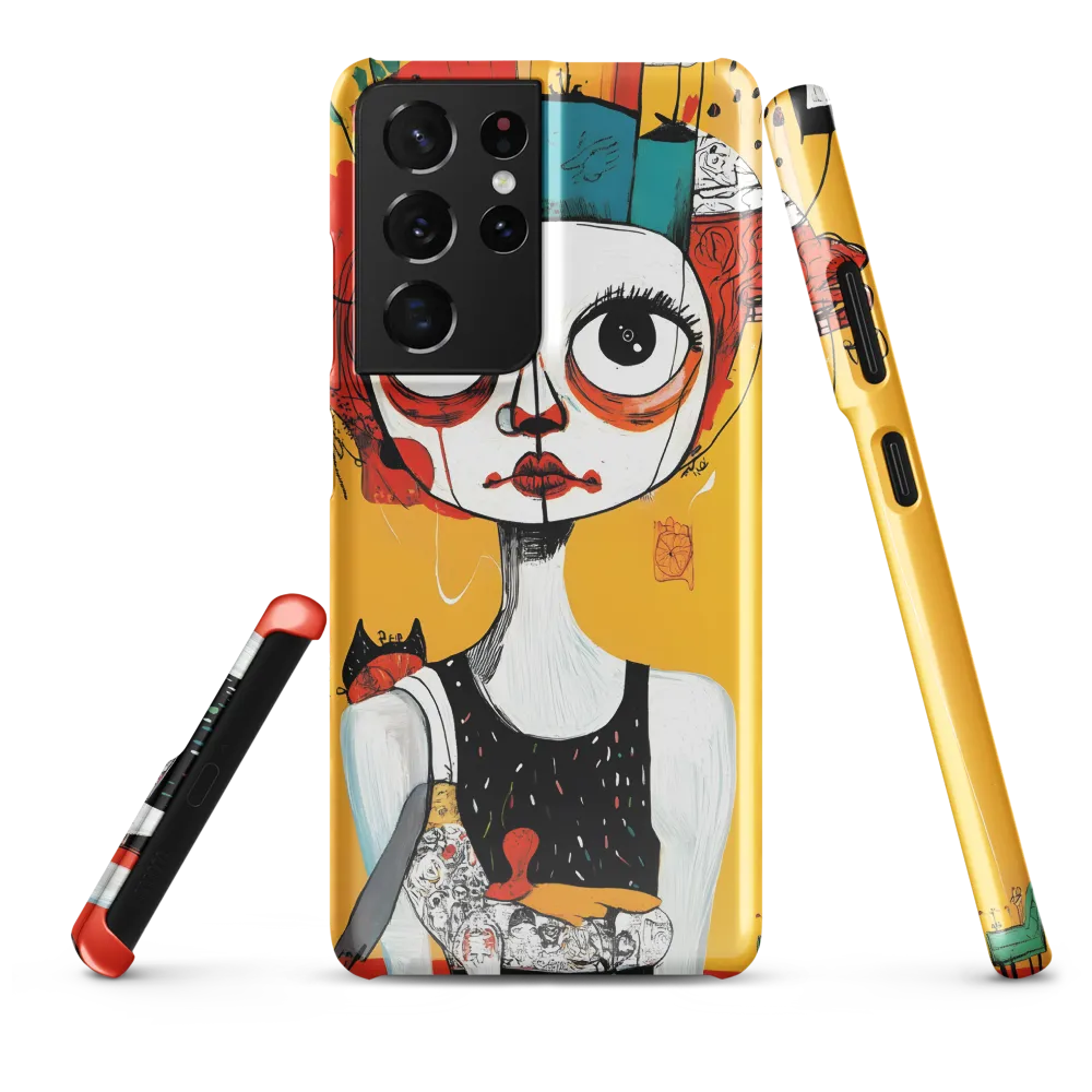 Whimsical Reflections: A Surreal Portrait | Phone Case |  S21 Ultra | Snap Case | Glossy