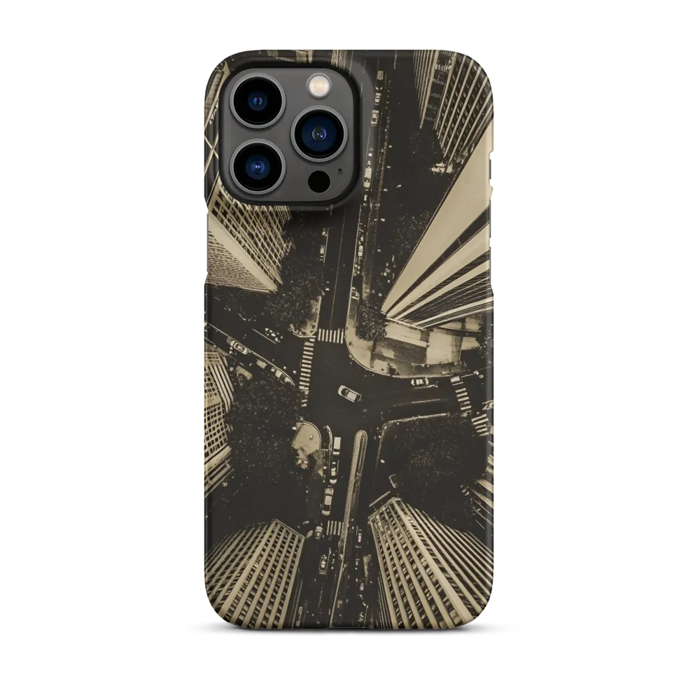 Urban Symphony: Aerial Perspective of City Life | Phone Case |  13 Pro Max | Snap Case | Matte