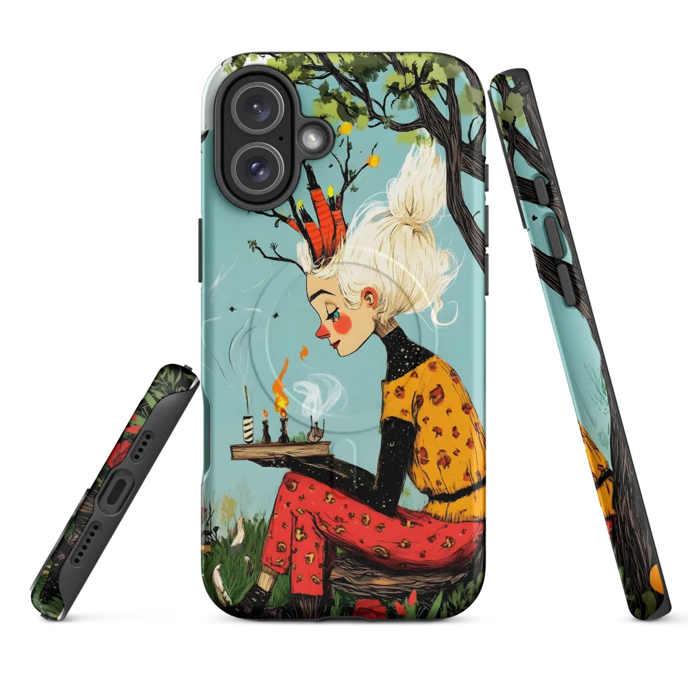 Whimsical Nature Girl | Phone Case |  16 Plus | MagSafe® Tough Case | Matte
