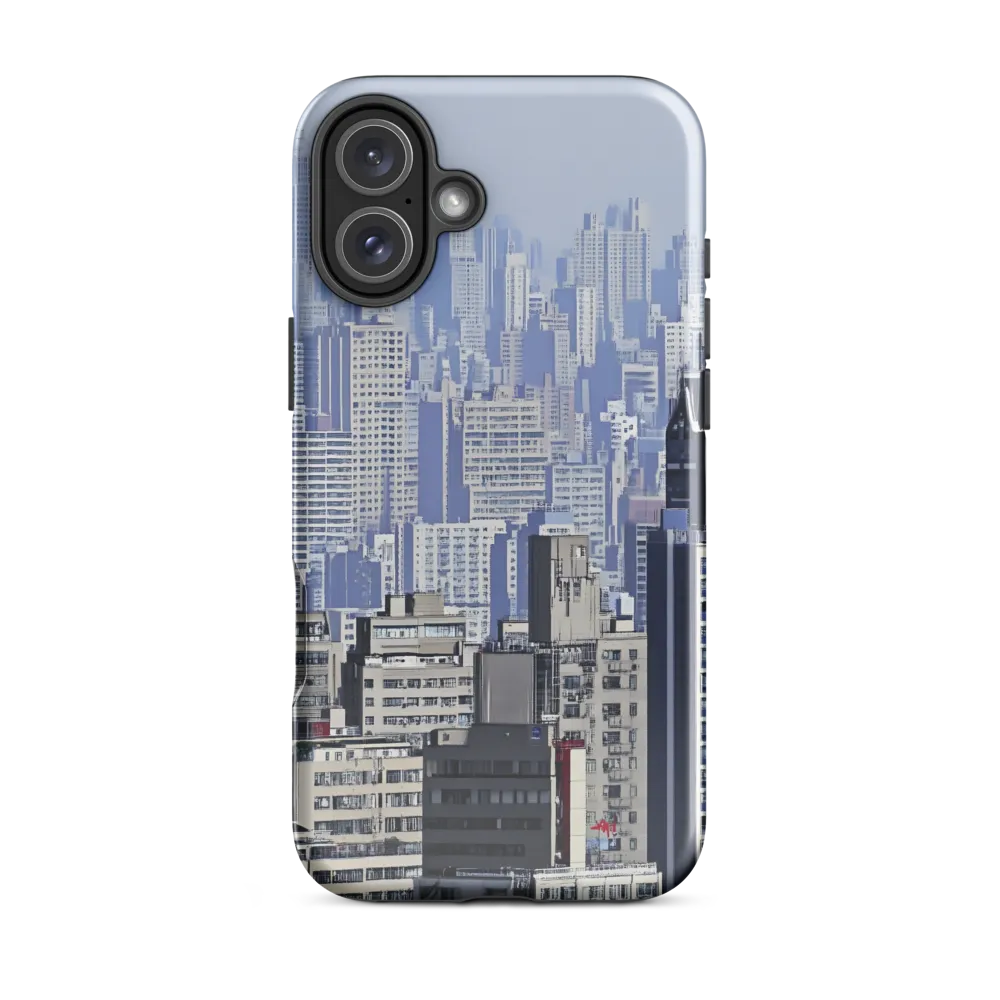 Urban Symphony: A Cityscape in Blues and Grays | Phone Case |  16 Plus | Tough Case | Glossy