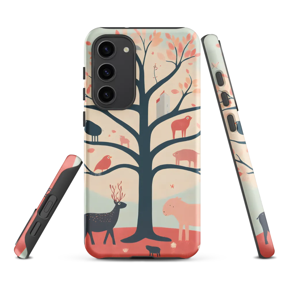 Whimsical Tree with Playful Creatures