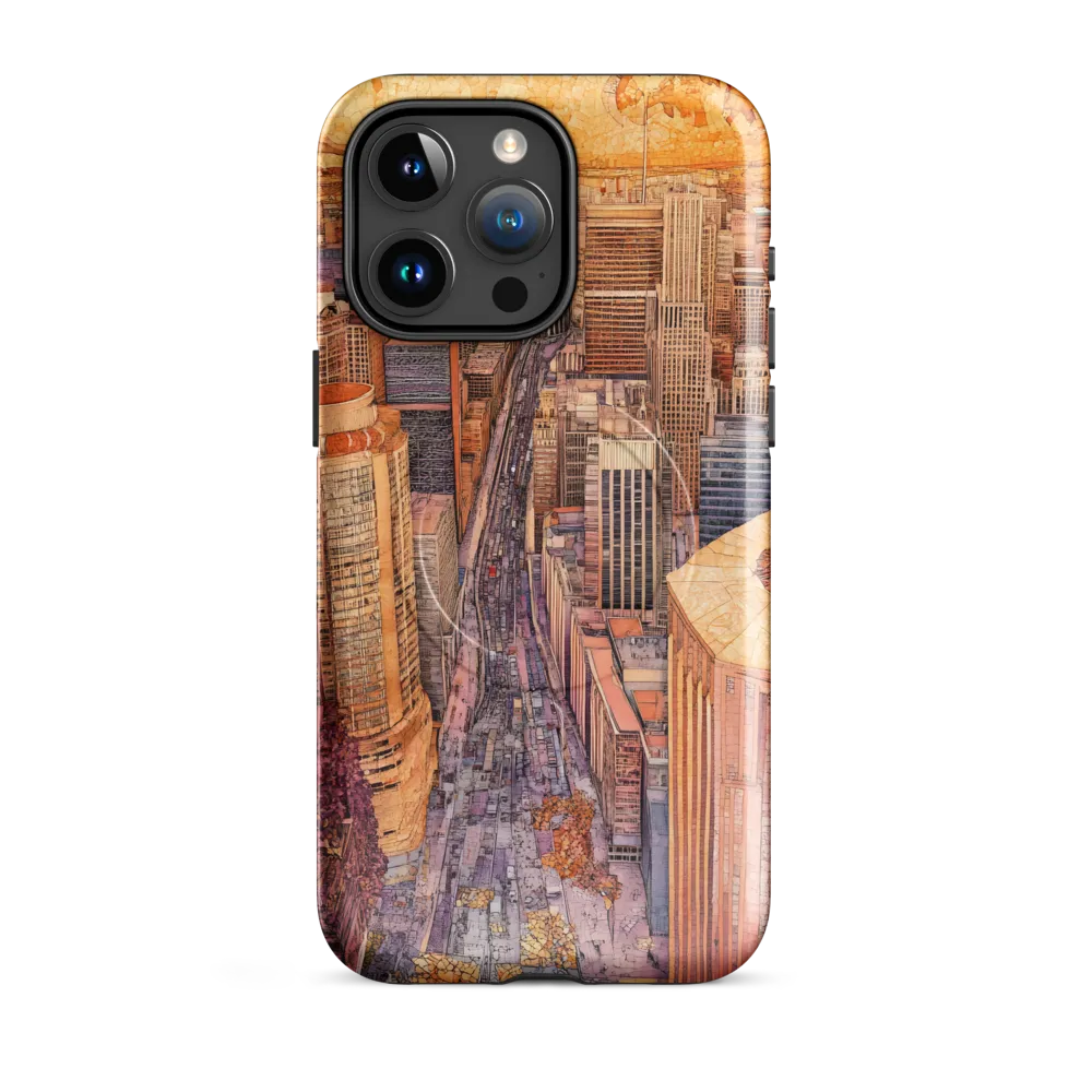 Mosaic Cityscape at Dusk