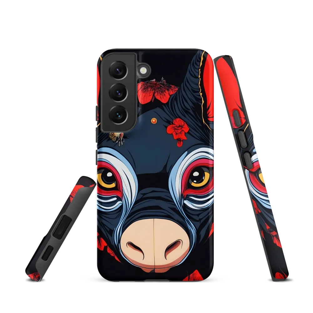 Mystical Bull with Floral Motifs