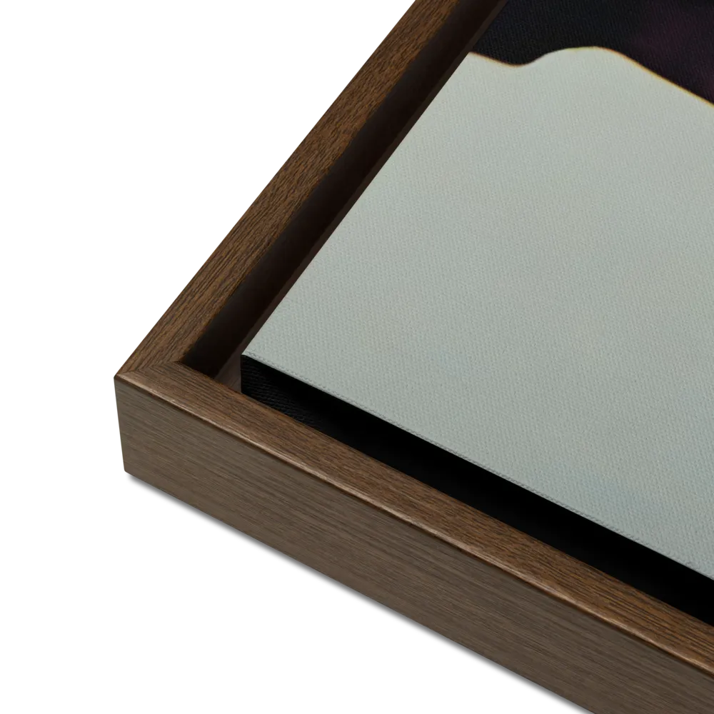 Radiant Reflection: An Abstract Journey of Thought | Canvas with Brown Frame | 24″×36″