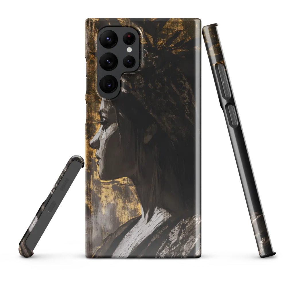 Golden Elegance: A Modern Profile Portrait
