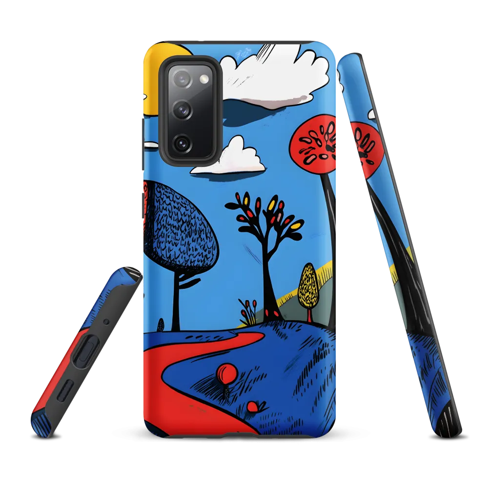 Whimsical Pathways Through a Colorful Landscape | Phone Case |  S20 FE | Tough Case | Matte
