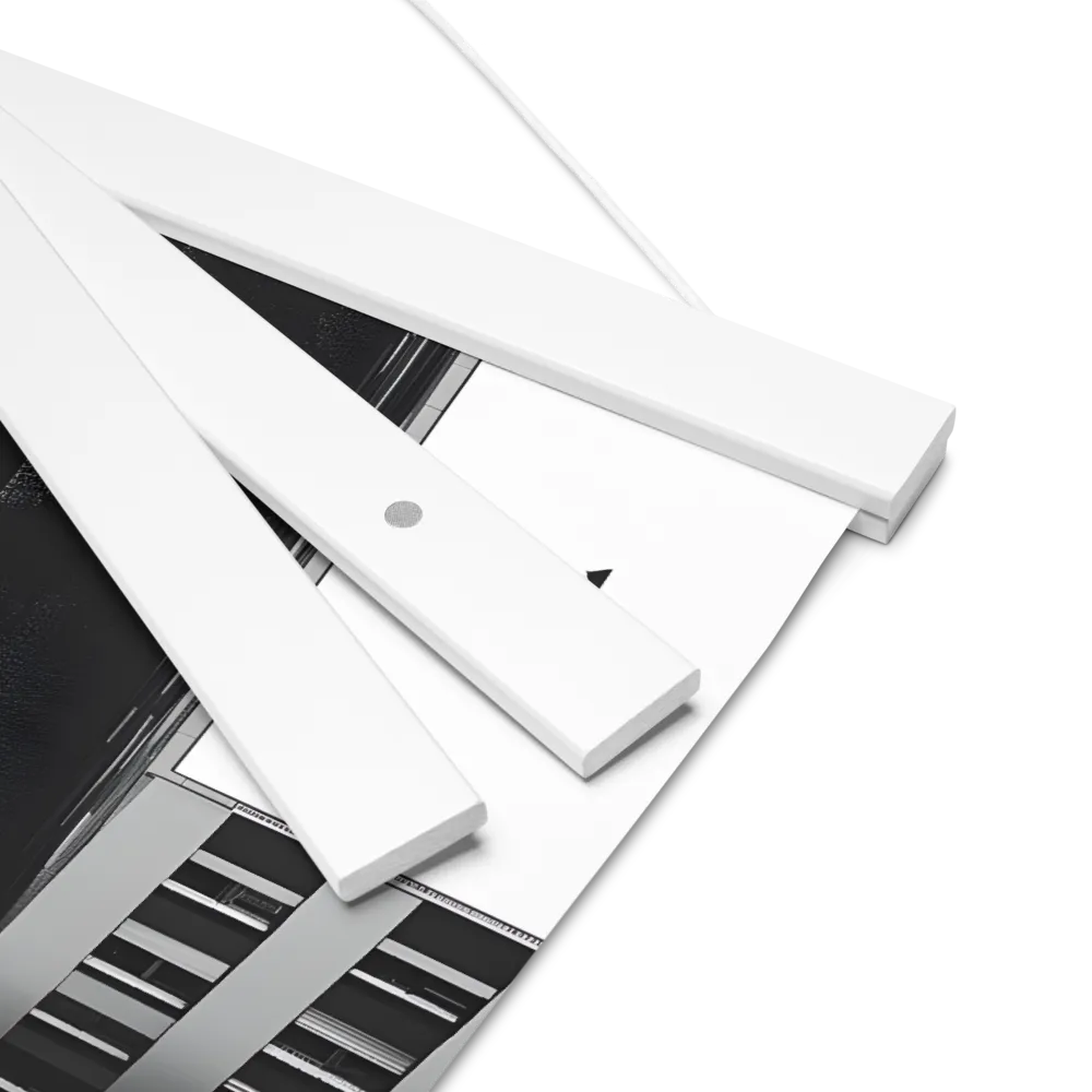 Urban Serenity from Above | Poster With White Wood Hanger | 12″×12″