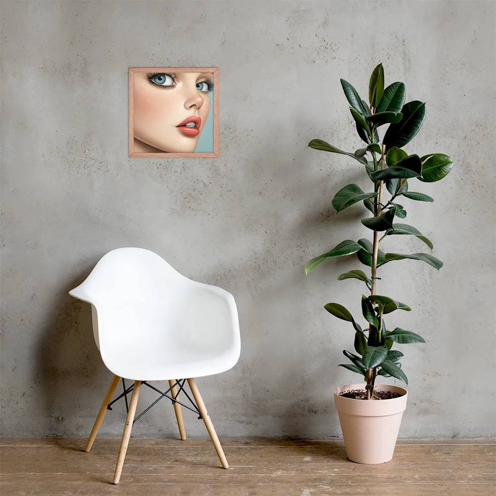 Intriguing Elegance | Poster with Red oak Frame | 14″×14″