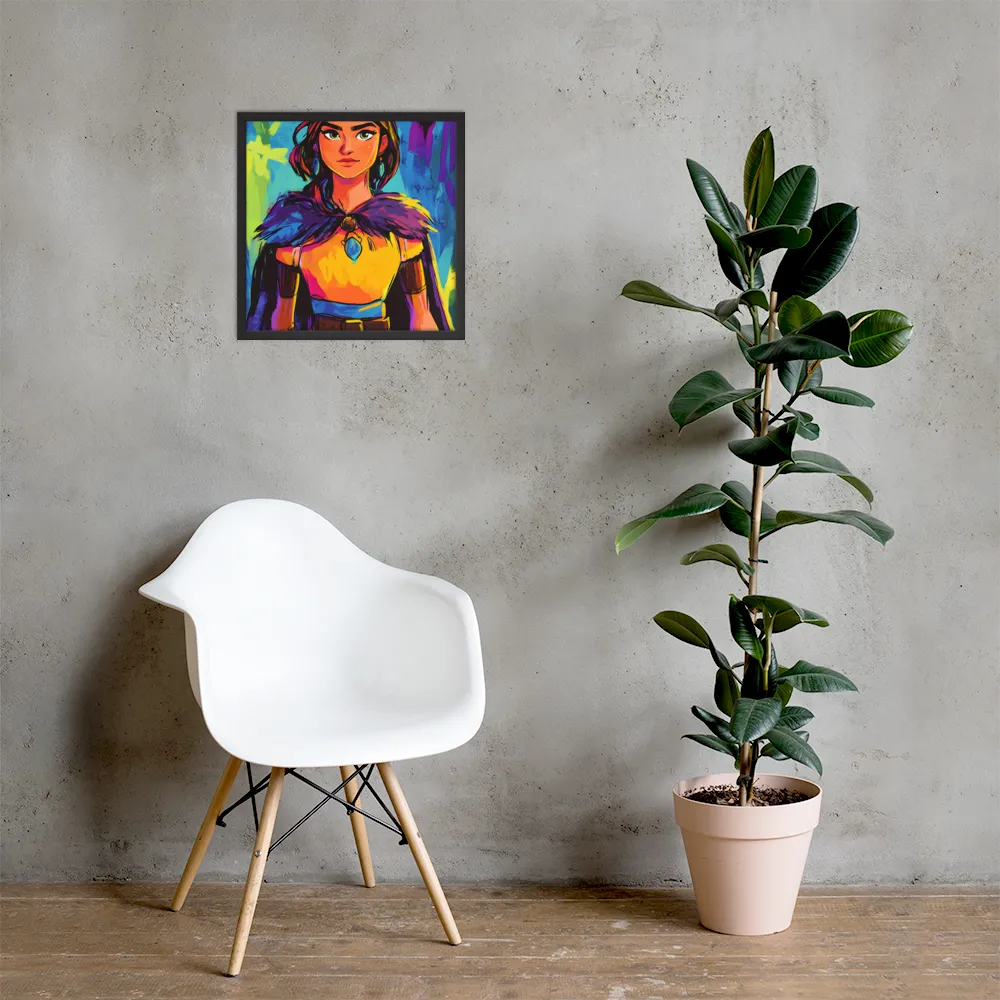 Guardian of Colors | Poster with Black Frame | 18″×18″