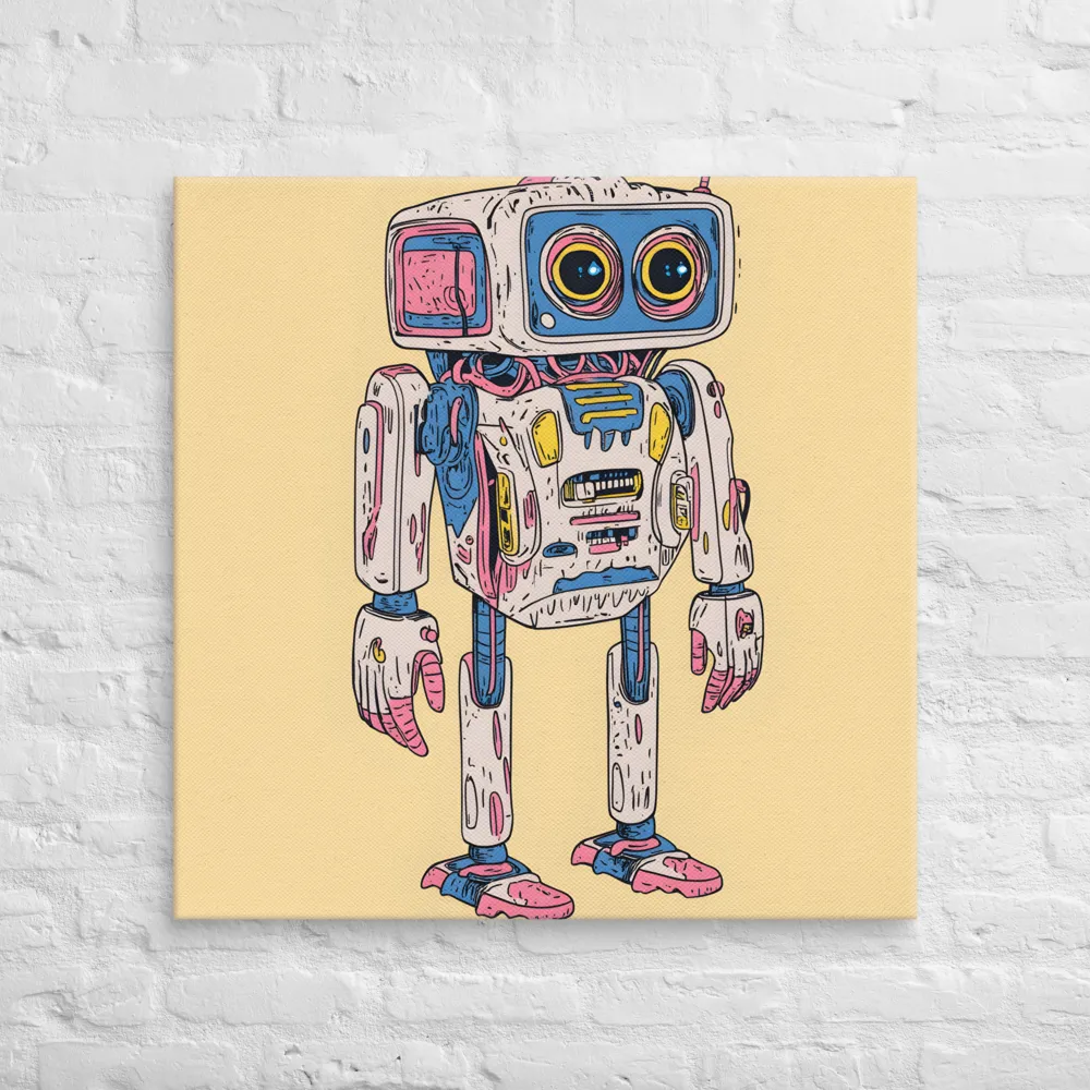 Whimsical Robot Delight | Canvas | 32″×32″