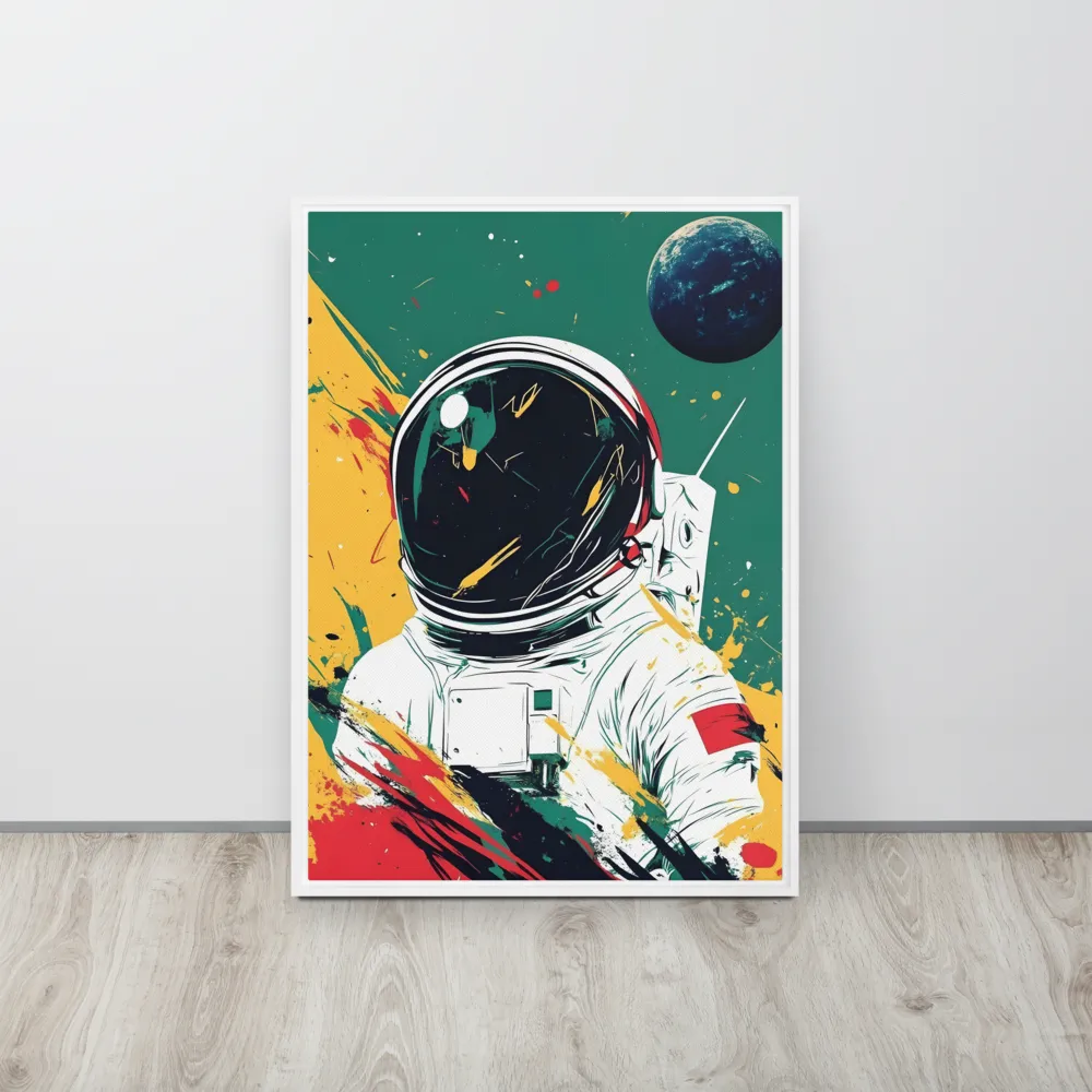 Galactic Explorer: A Modern Odyssey | Canvas with White Frame | 20″×28″