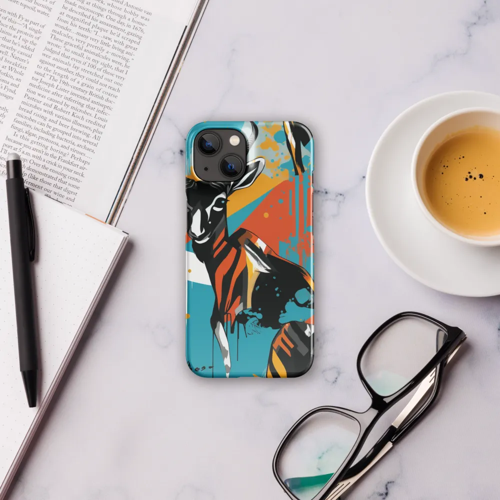 Dynamic Antelope in Vivid Abstract