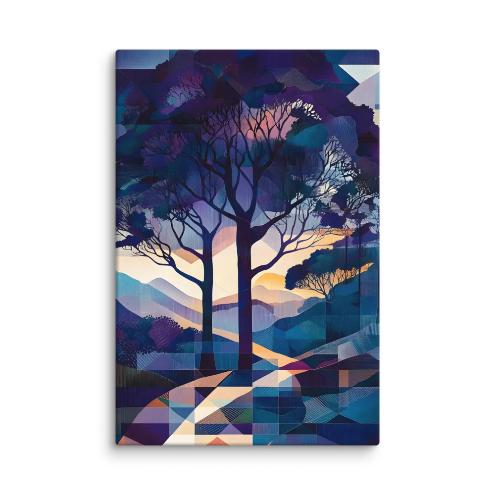 Tranquil Geometry: A Journey Through Color | Canvas | 16″×24″